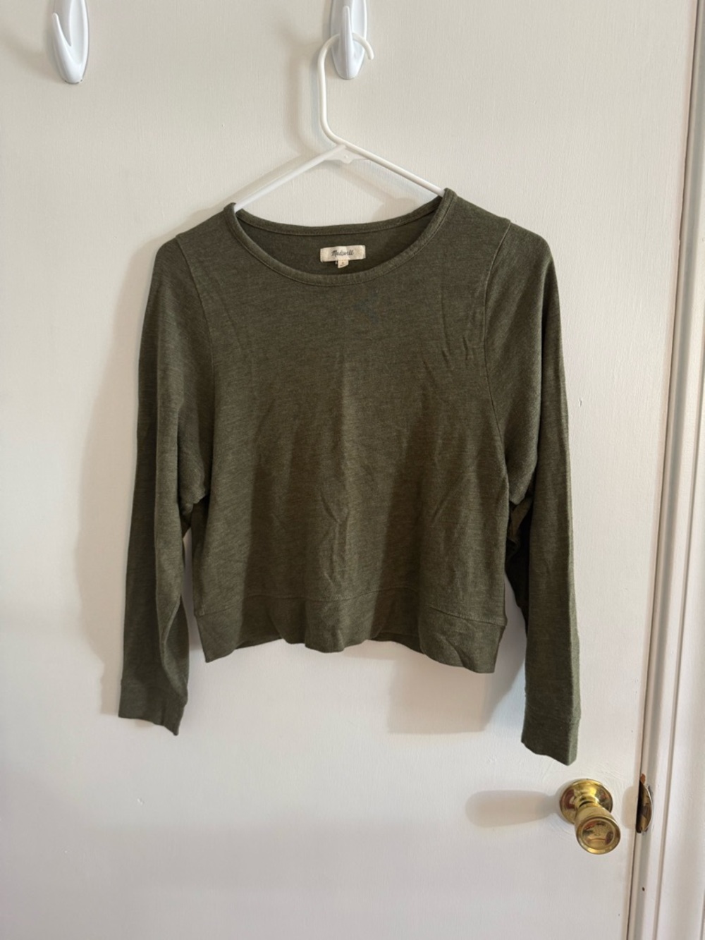 Madewell Olive Green Long-Sleeve Crewneck Tee